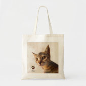 Aangepaste Schattigee Huisdier Kitten Kat Hond Fot Tote Bag (Voorkant)