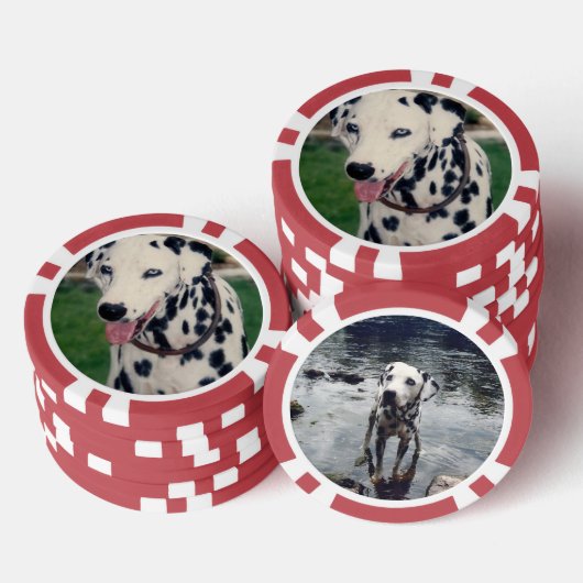 Aangepaste Schattigee huisdier vriend foto - Uploa Poker Chips (Opstapeling)
