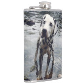 Aangepaste Schattigee huisdier vriend foto uploade Heupfles (Rechts)