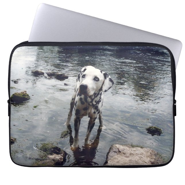 Aangepaste Schattigee huisdier vriend foto uploade Laptop Sleeve (Voorkant)
