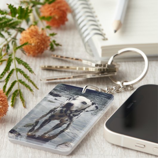 Aangepaste Schattigee huisdier vriend foto uploade Sleutelhanger (Voorkant Rechts)