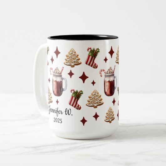 Aangepaste Schattigee Kerst Mok voor Familie & Col (Voorkant links)