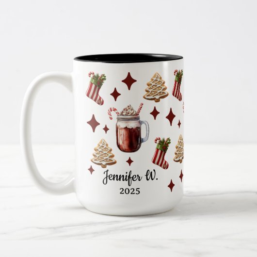 Aangepaste Schattigee Kerst Mok voor Familie & Col (Links)