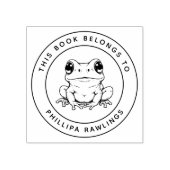 Aangepaste Schattigee kikker Dit boek behoort tot Rubberstempel (Afrduk)