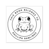 Aangepaste Schattigee kikker Dit boek behoort tot  Zelfinktende Stempel (Design)