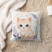 Aangepaste Schattigee Kitten Kussen Boho Floral De (Deken)