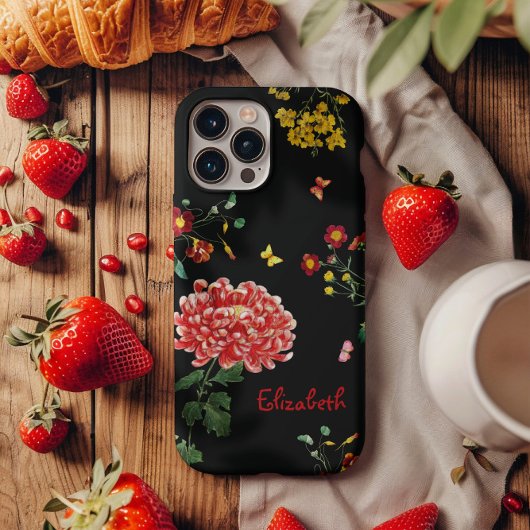 Aangepaste  Schattigee Kleur Bloemen Tuin Hand Tek Case-Mate iPhone Case