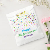 Aangepaste Schattigee Kleurrijke confetti Happy Re Bedankzakje (Gezegeld)