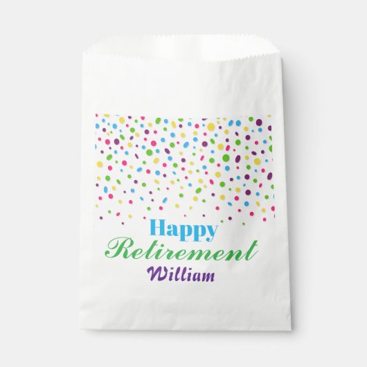 Aangepaste Schattigee Kleurrijke confetti Happy Re Bedankzakje (Voorkant)