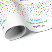Aangepaste Schattigee kleurrijke Confetti Happy Re Cadeaupapier (Rol Hoek)