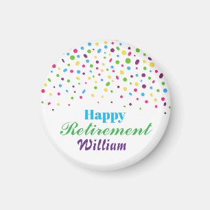 Aangepaste Schattigee Kleurrijke confetti Happy Re Magneet