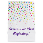 Aangepaste Schattigee kleurrijke Confetti Happy Re Medium Cadeauzakje (Achterkant)