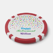 Aangepaste Schattigee kleurrijke Confetti Happy Re Poker Chips (Enkel)