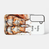 Aangepaste Schattigee Knuffel Eekhoorns Paar Liefd Samsung Galaxy Hoesje (Achterkant horizontaal)