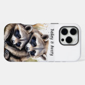 Aangepaste Schattigee Knuffelvossen Vossenpaar Lie iPhone Hoesje (Achterkant horizontaal)