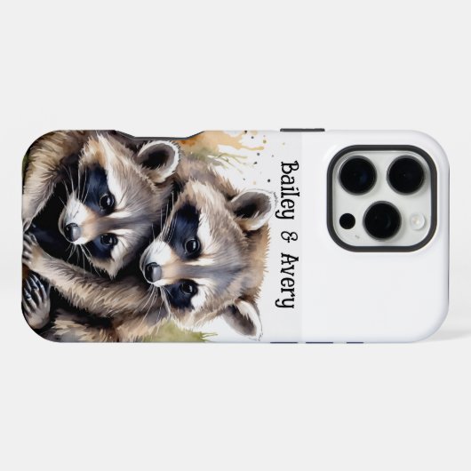 Aangepaste Schattigee Knuffelvossen Vossenpaar Lie iPhone Hoesje (Achterkant horizontaal)