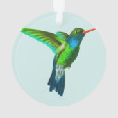Aangepaste Schattigee kolibrie foto Ornament (achterkant)