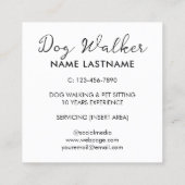 Aangepaste Schattigee Lachende Hond Wandelen Zitti Vierkante Visitekaartje (Achterkant)