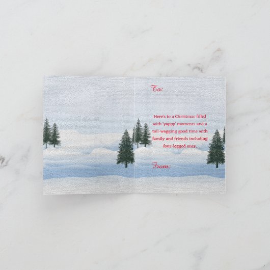 Aangepaste Schattigee Lhasa apsa hond met klein me Kaart (Binnen)