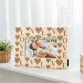 Aangepaste Schattigee "LIEFDE" en Hearts Strings P Gegraveerde Lijstjes