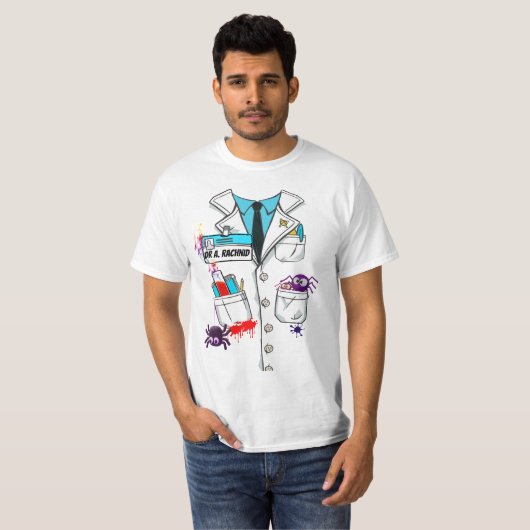 Aangepaste Schattigee Mad Scientist Halloween Lab T-shirt (Voorkant volledig)