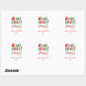 Aangepaste Schattigee moderne vrolijke en heldere Ronde Sticker (Vel)