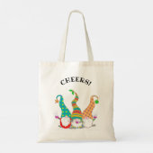Aangepaste Schattigee Nordic Gnomen Vieren Canvas  Tote Bag (Achterkant)