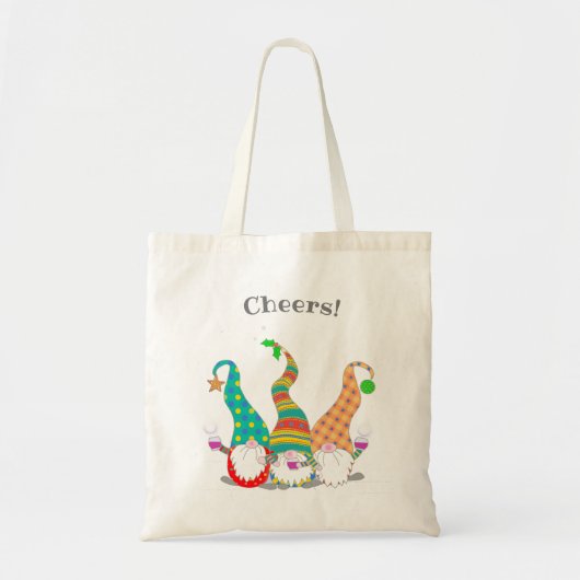 Aangepaste Schattigee Nordic Gnomen Vieren Canvas  Tote Bag (Voorkant)