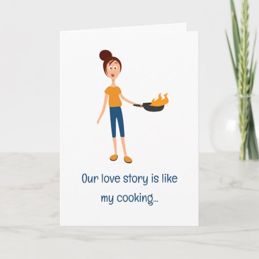 Aangepaste Schattigee paar liefde grap Grappige Va Kaart (Voorkant)