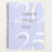 Aangepaste Schattigee Paarse Minimal 2025 Kalender Planner (Voorkant)