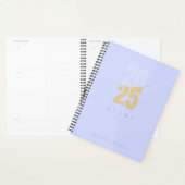 Aangepaste Schattigee Paarse Minimal 2025 Kalender Planner (Display)