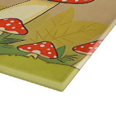 Aangepaste Schattigee paddenstoel glas snijplank (Hoek)