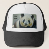 Aangepaste Schattigee panda op zoek naar eigen tek Trucker Pet (Voorkant)