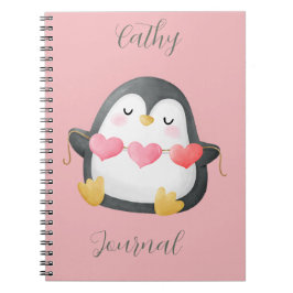 Aangepaste Schattigee Penguin Journal Modern Notit Notitieboek