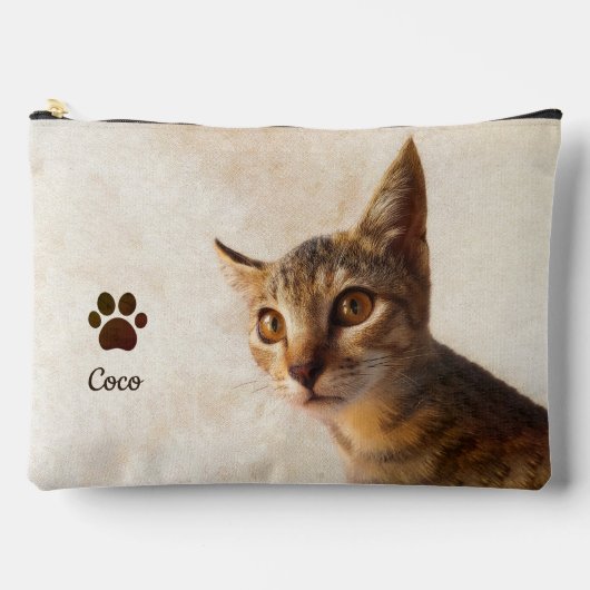 Aangepaste Schattigee Pet Kitten Kat Fotosjabloon Etui (Voorkant)