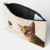 Aangepaste Schattigee Pet Kitten Kat Fotosjabloon Etui (Open)
