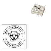 Aangepaste Schattigee puppy Dit boek behoort tot d Rubberstempel (Gestempeld)