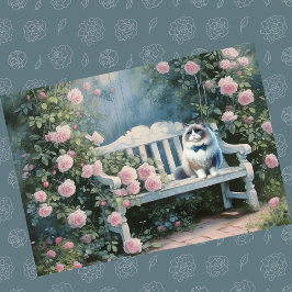 Aangepaste Schattigee Ragdoll Cat Garden Bench Ver Kaart