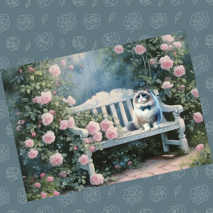 Aangepaste Schattigee Ragdoll Cat Garden Bench Ver Kaart