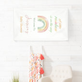 Aangepaste Schattigee Regenboog Baby shower Welkom Spandoek (Insitu)