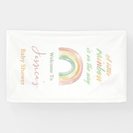 Aangepaste Schattigee Regenboog Baby shower Welkom Spandoek