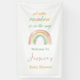 Aangepaste Schattigee Regenboog Baby shower Welkom Spandoek