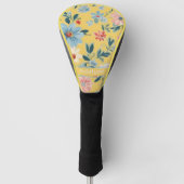 Aangepaste Schattigee Retro Flower Gifts voor Dame Golfheadcover (Voorkant)