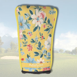 Aangepaste Schattigee Retro Flower Gifts voor Dame Golfheadcover
