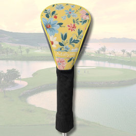Aangepaste Schattigee Retro Flower Gifts voor Dame Golfheadcover