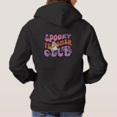 Aangepaste Schattigee Retro Spooky Ghost Teacher C Hoodie (Achterkant)