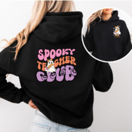 Aangepaste Schattigee Retro Spooky Ghost Teacher C Hoodie