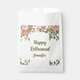 Aangepaste Schattigee Roze Bloemen Greenery Happy  Bedankzakje