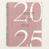Aangepaste Schattigee Roze Minimal 2025 Kalender P Planner (Voorkant)