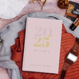 Aangepaste Schattigee Roze Minimal 2025 Kalender P Planner